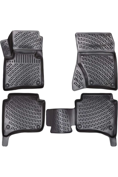 Volkswagen Touareg 2 Bölge Klimalı 2012 Araca Özel Tasarım 3D Havuzlu Paspas ürün görseli 1