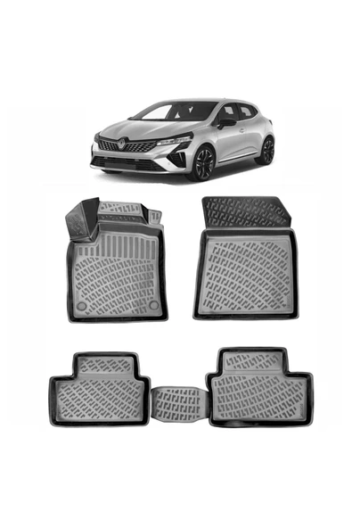 Renault Clio 5 2023 Araca Özel Tasarım 3D Havuzlu Paspas ürün görseli 1