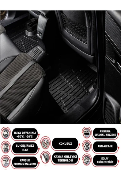 DS DS7 Crossback 2021 4D Havuzlu Paspas - Resim 3