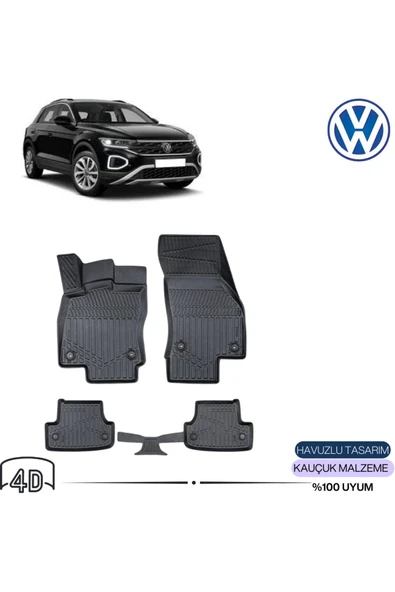 VOLKSWAGEN T-ROC 2021 4D Havuzlu Paspas ürün görseli 1