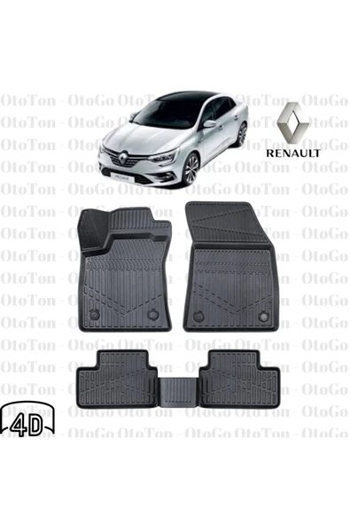 RENAULT MEGANE 4 2018 4D Havuzlu Paspas ürün görseli 1