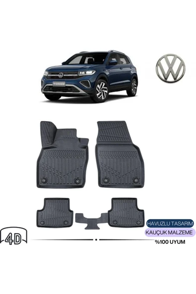 VOLKSWAGEN T-CROSS 2020 4D Havuzlu Paspas ürün görseli 1
