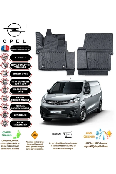 OPEL VİVARO PANELVAN 2022 4D Havuzlu Paspas ürün görseli 1