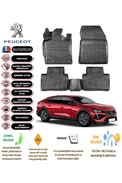 Peugeot 408 2023   4D Havuzlu Paspas ürün görseli 1