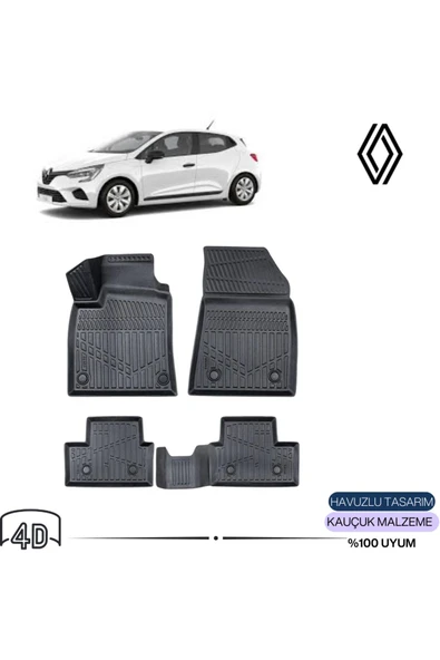 RENAULT CLİO 4 2017 4D Havuzlu Paspas ürün görseli 1