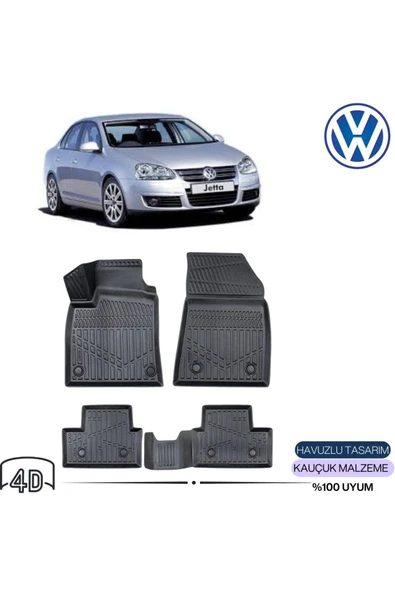 VOLKSWAGEN JETTA 2009 4D Havuzlu Paspas ürün görseli 1