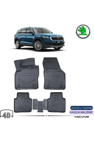 SKODA KODİAQ 2018 4D Havuzlu Paspas ürün görseli 1