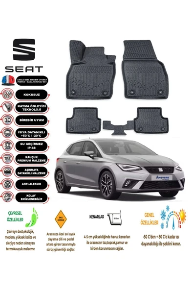 SEAT IBIZA 2021 4D Havuzlu Paspas ürün görseli 1