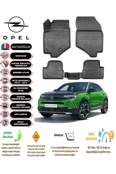 Opel Mokka 2023 4D Havuzlu Paspas ürün görseli 1