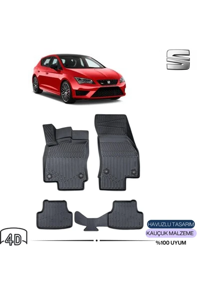 SEAT LEON 2013 4D Havuzlu Paspas ürün görseli 1