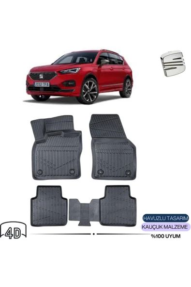 SEAT TARACCO 2024 4D Havuzlu Paspas ürün görseli 1