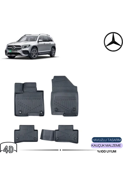 MERCEDES GLB 2023 4D Havuzlu Paspas ürün görseli 1