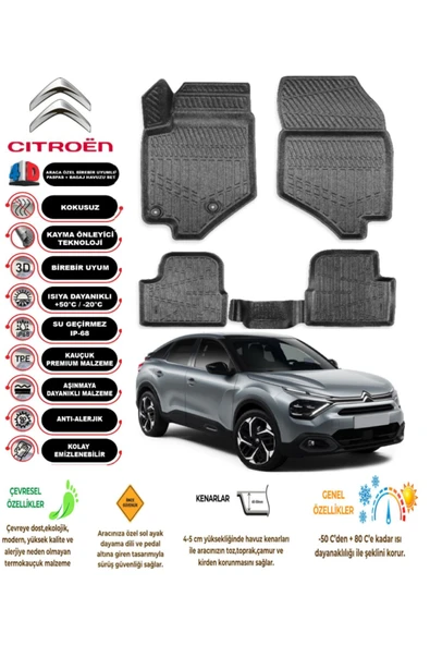 Citroen C4 2023 4D Havuzlu Paspas ürün görseli 1
