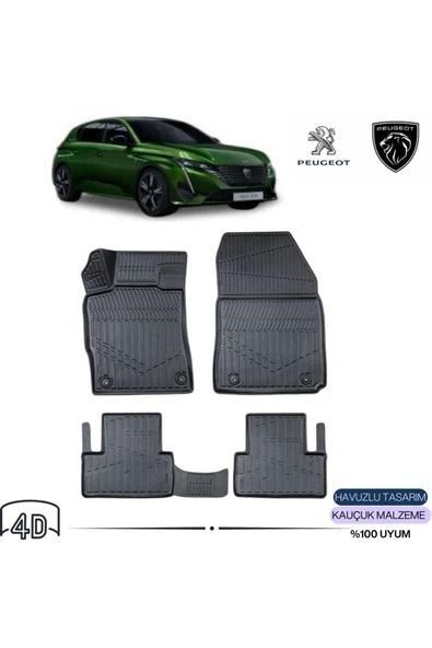 PEUGEOT 308 2022 4D Havuzlu Paspas ürün görseli 1