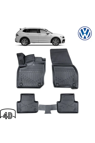VOLKSWAGEN TİGUAN ALLSPACE 2022 4D Havuzlu Paspas ürün görseli 1