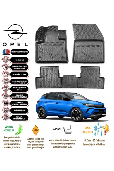 OPEL GRANDLAND X 2020 4D Havuzlu Paspas ürün görseli 1