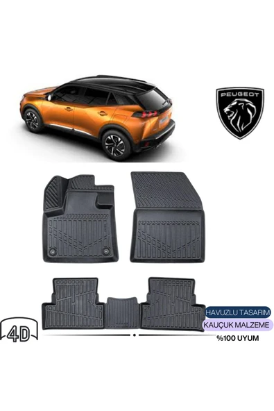 PEUGEOT 2008 2019 4D ( Araca Özel ) PREMİUM HAVUZLU PASPAS ürün görseli 1