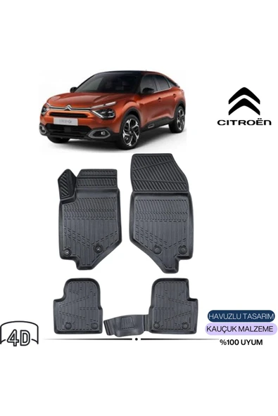 CİTROEN C4 2020 sonrası 4D ( Araca Özel ) PREMİUM HAVUZLU PASPAS ürün görseli 1