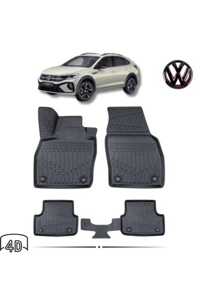 VOLKSWAGEN TAİGO 2020 sonrası 4D ( Araca Özel ) PREMİUM HAVUZLU PASPAS ürün görseli 1