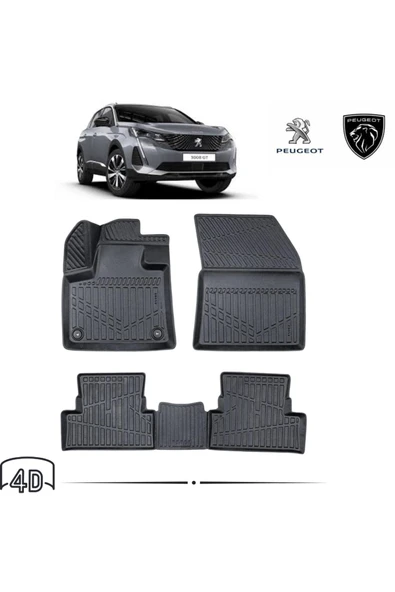 PEUGEOT 3008 2017 sonrası 4D ( Araca Özel ) PREMİUM HAVUZLU PASPAS ürün görseli 1