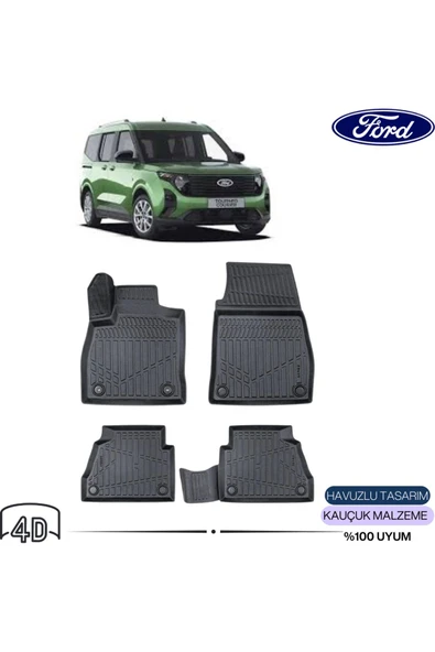 FORD COURİER 2024 sonrası 4D ( Araca Özel ) PREMİUM HAVUZLU PASPAS ürün görseli 1