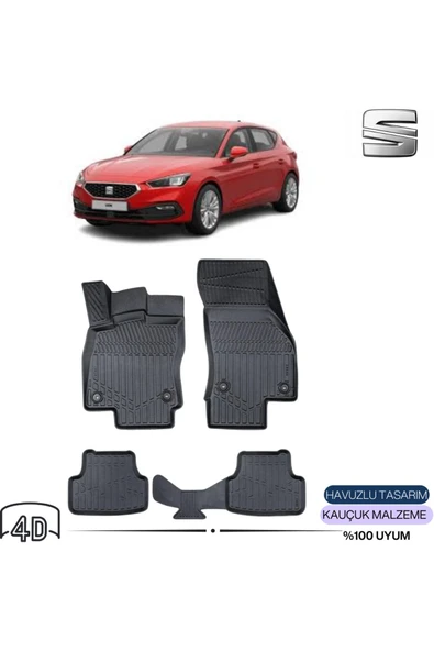 SEAT LEON MK4 OTOM. 2021 sonrası 4D ( Araca Özel ) PREMİUM HAVUZLU PASPAS ürün görseli 1