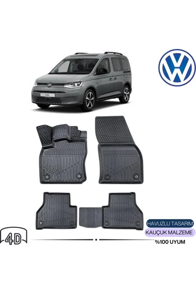 VOLKSWAGEN CADDY 2020 sonrası 4D ( Araca Özel ) PREMİUM HAVUZLU PASPAS ürün görseli 1