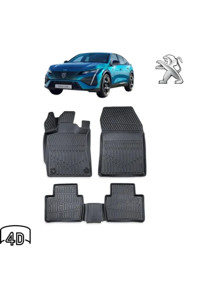 PEUGEOT 408 2023 4D ( Araca Özel ) PREMİUM HAVUZLU PASPAS ürün görseli 1
