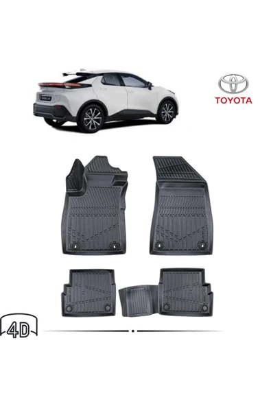 TOYOTA C-HR 2023 sonrası 4D ( Araca Özel ) PREMİUM HAVUZLU PASPAS ürün görseli 1