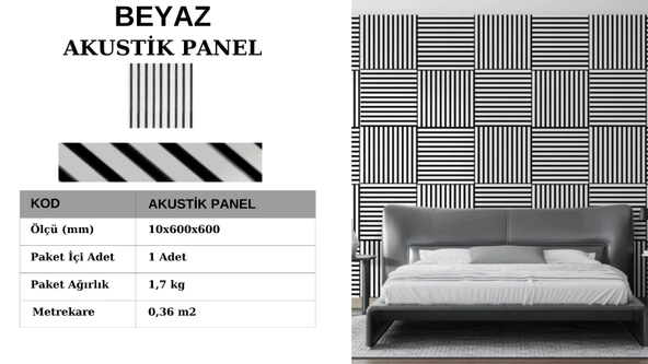 60 X 60 AKUSTİK DUVAR PANELİ ürün görseli 1