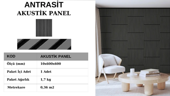 60 X 60 AKUSTİK DUVAR PANELİ ürün görseli 1