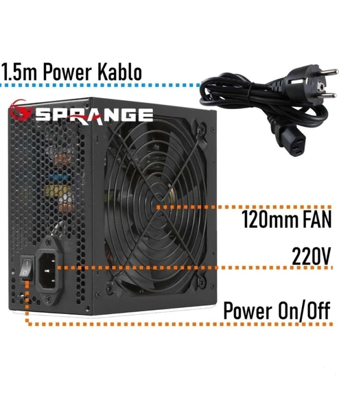 Ps-70 700W Power Supply 4 Sata 12CM Geniş Fan Güç Kaynağı ürün görseli 1