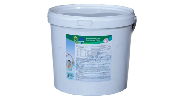 Deep Blue 10 KG MULTIFUNCTIONAL Stabilize Triklor MULTI TABLET 200 gr %90 Klor - Chlorine Tablets-ToptancıyızBiz ürün görseli 1