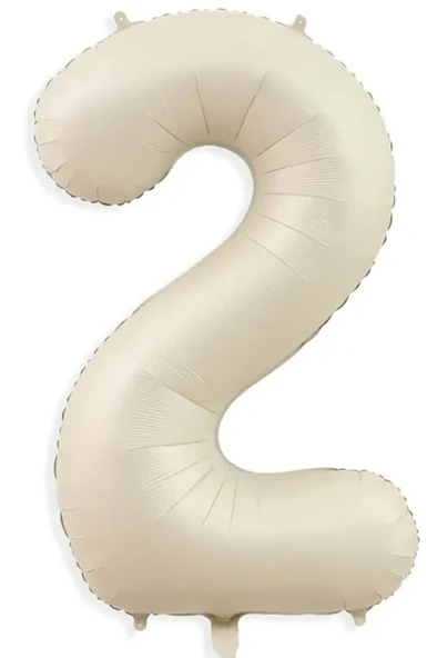 Beysüs Krem Rengi 2 Rakam Folyo Balon 80 cm ürün görseli 1
