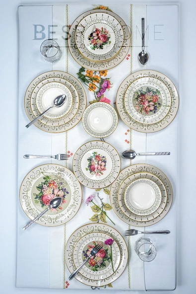 BESRAAVM LUXE BLOOM SET YEMEK TAKIMI - Resim 2