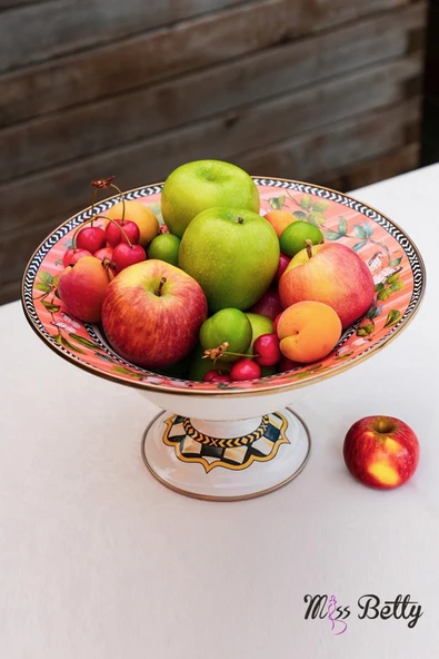Miss Betty Emaye Ayaklı Meyvelik 30 Cm Paradise Deluxe ürün görseli 1