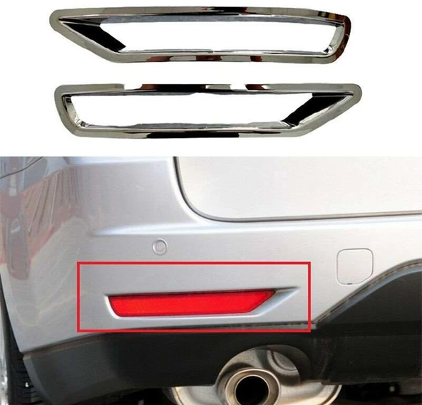 Subaru Forester Uyumlu 2009 2012 Arka Reflektör Çerçevesi Krom ürün görseli 1