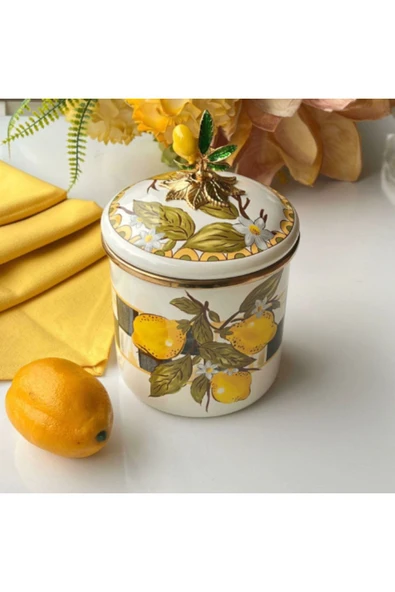 Yamaç Home MİSS BETTY Emaye Kavanoz 12 Cm Linda Collection TYC00829695558 ürün görseli 1