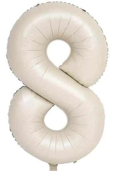 Beysüs Krem Rengi 8 Rakam Folyo Balon 80 cm ürün görseli 1