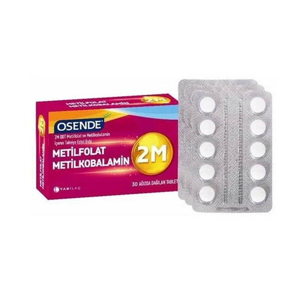 Osende 2M Metilkobalamin MetilFolat 30 Tablet ODT ürün görseli 1