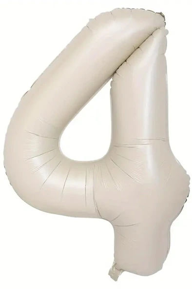 Beysüs Krem Rengi 4 Rakam Folyo Balon 80 cm ürün görseli 1
