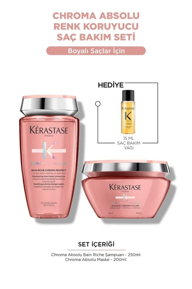 Chroma Absolu Renk Koruyucu Saç Bakım Seti - Şampuan & Maske ürün görseli 1