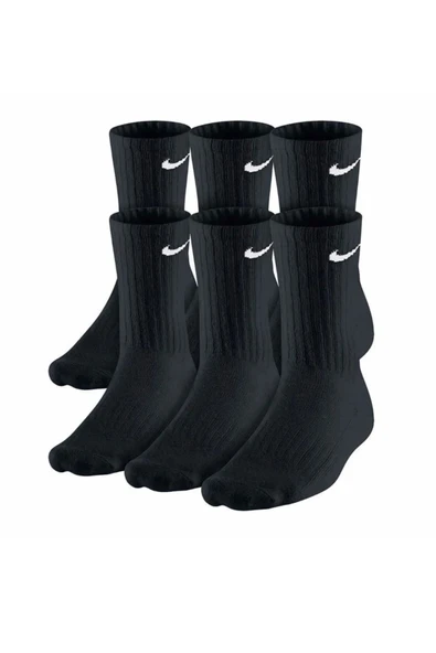 Nike Unisex Siyah 6 lı Çorap Seti - SX5171-010 ürün görseli 1