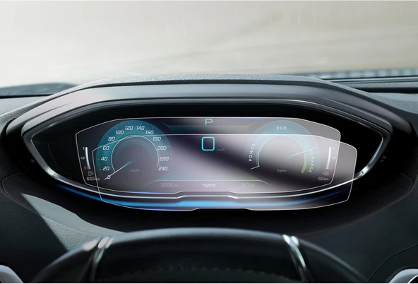 Peugeot 3008-5008 2016-2024 Model Direksiyon Arkası Gösterge Panel Uyumlu 9H Nano Ekran Koruyucu ürün görseli 1