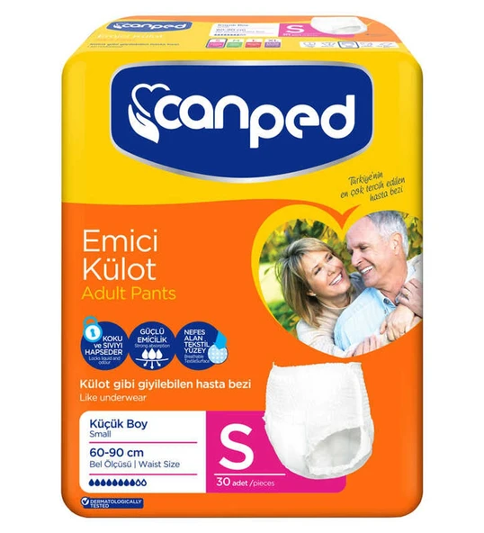 Canped Emici Külot Küçük Boy S 30'lu 4 Adet Hasta Bezi ürün görseli 1