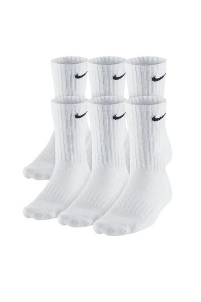 Nike Unisex Beyaz 6 lı Çorap Seti - SX5171-100 ürün görseli 1