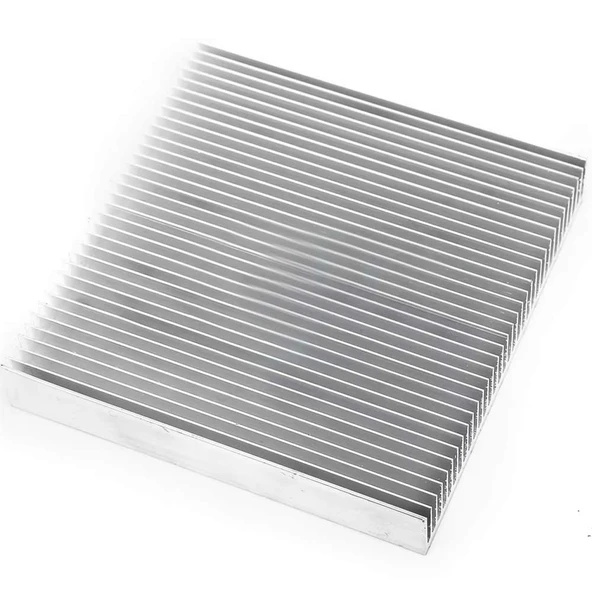 Alkatronik 10cm x 10cm x 1.8cm Alüminyum Metal Soğutucu Blok Radyatör Peltier Isı Düşürücü Amfi Led Entegre ürün görseli 1