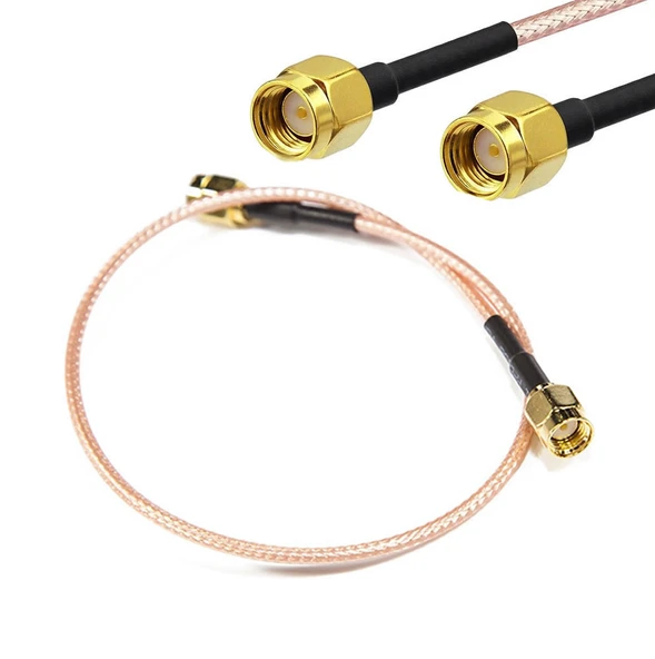 Alkatronik RG316 20cm Rp Sma Erkek (Dişi/Dişi) Kablo RF Uzatma Kablosu Altın Kaplama Soket 0-6GHz Wi-Fi Anten ürün görseli 1