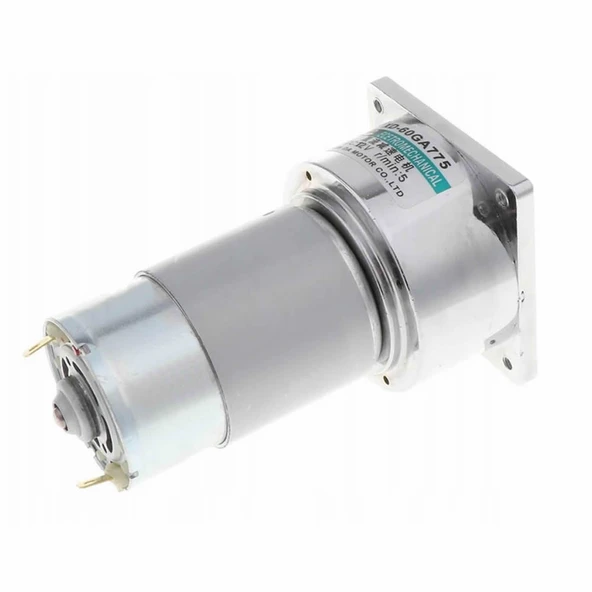Alkatronik XD-60GA775 DC Motor 12V 5Rpm 35W 87Kg.cm Yüksek Tork Kuvvet Metal Dişli Redüktörlü Robot Cnc Makine ürün görseli 1