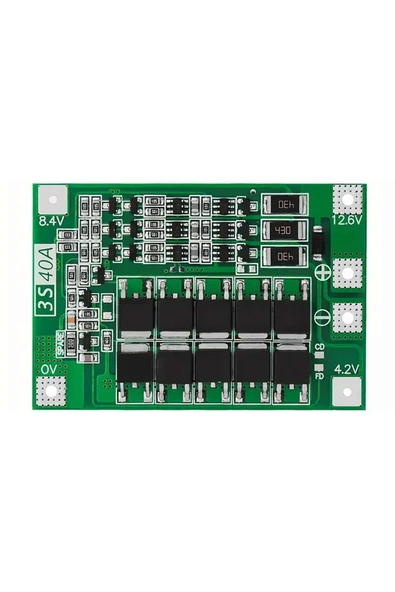 Alkatronik 3S 40A Bms Balans Lityum Batarya Koruma Kartı 3 Seri Hücreli Pil Li-ion 18650 12.6V Matkap ürün görseli 1